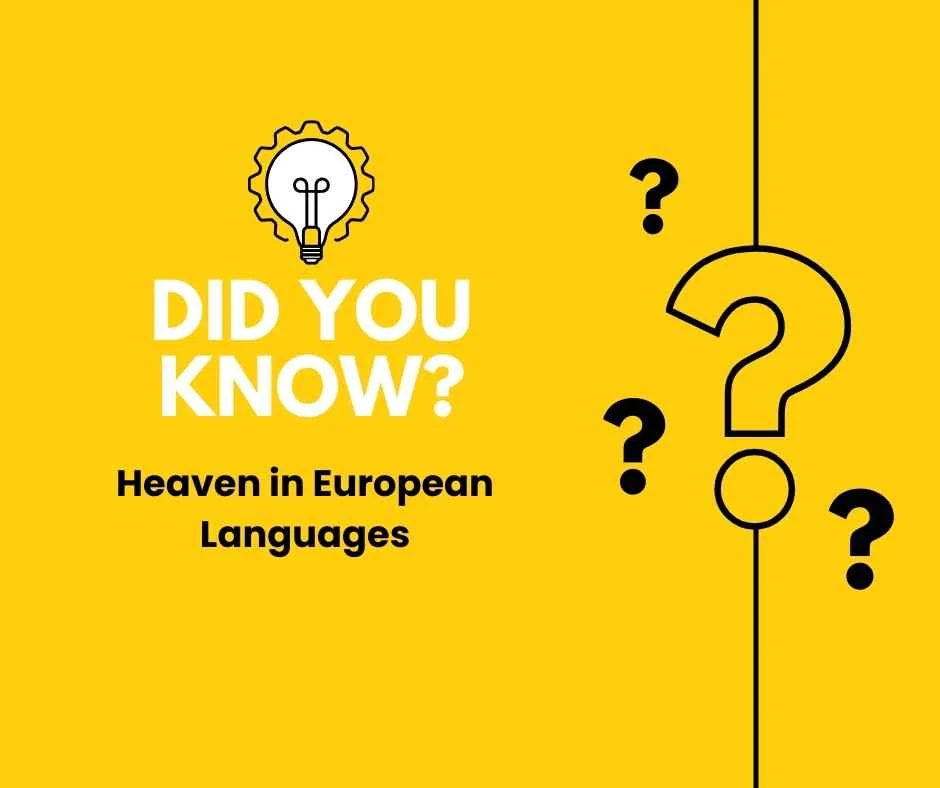 Heaven in European Languages