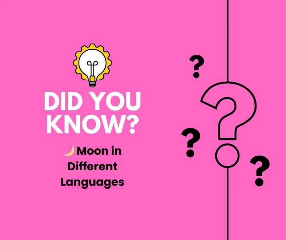 🌙 Moon in Different Languages