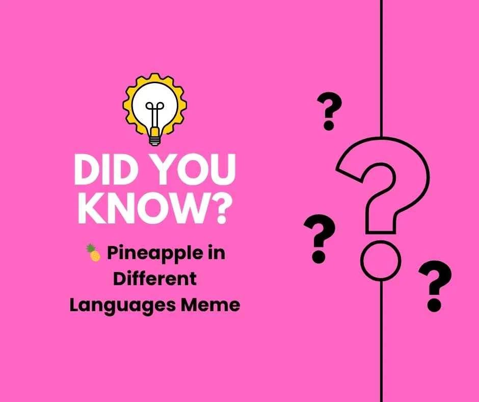 🍍 Pineapple in Different Languages Meme