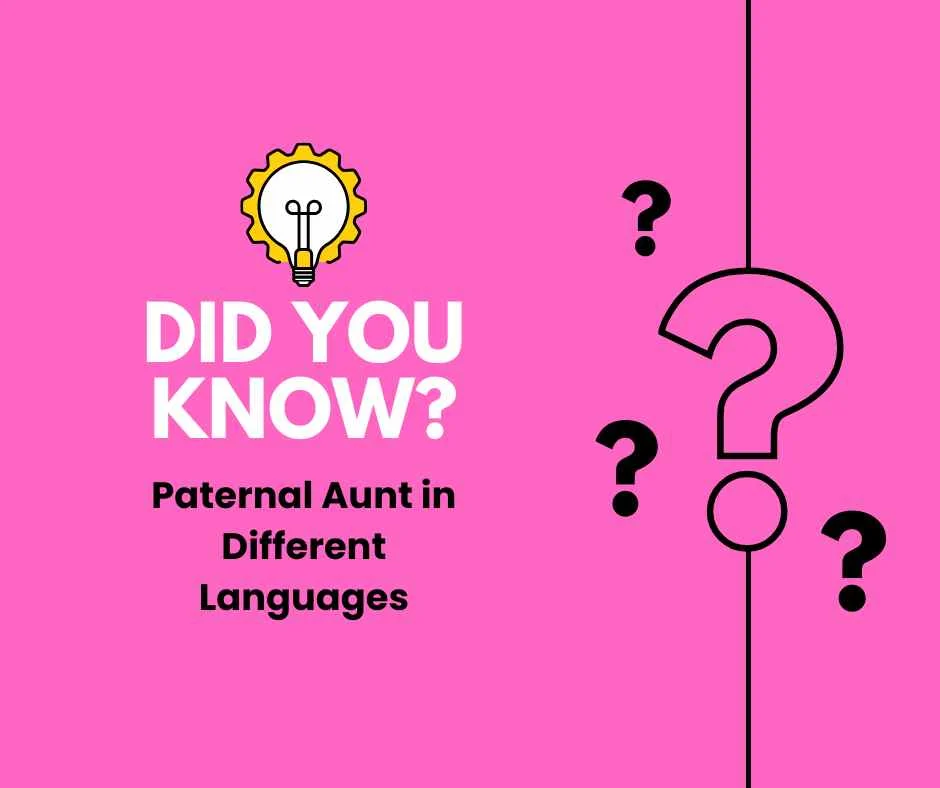 Aunt in Different Languages