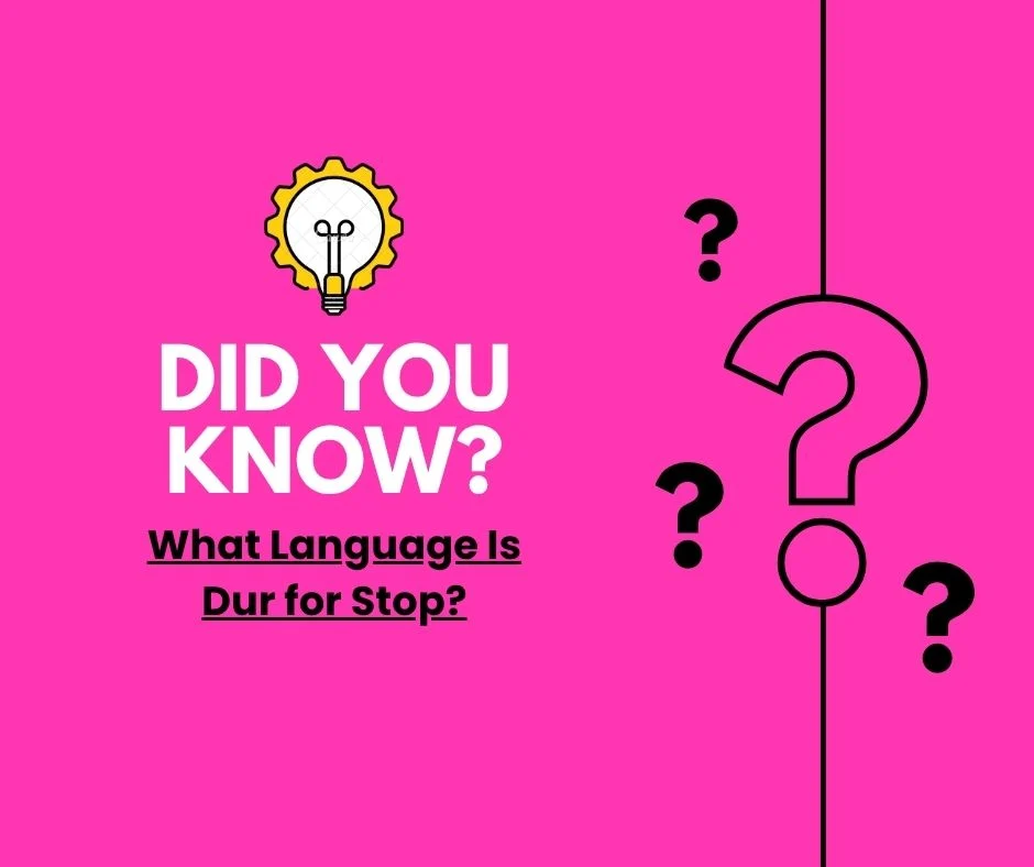 What Language Is Dur for Stop?