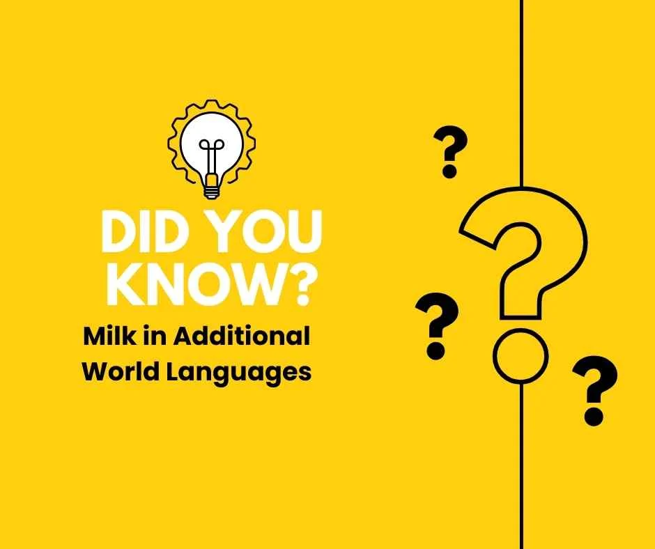 Milk in Additional World Languages