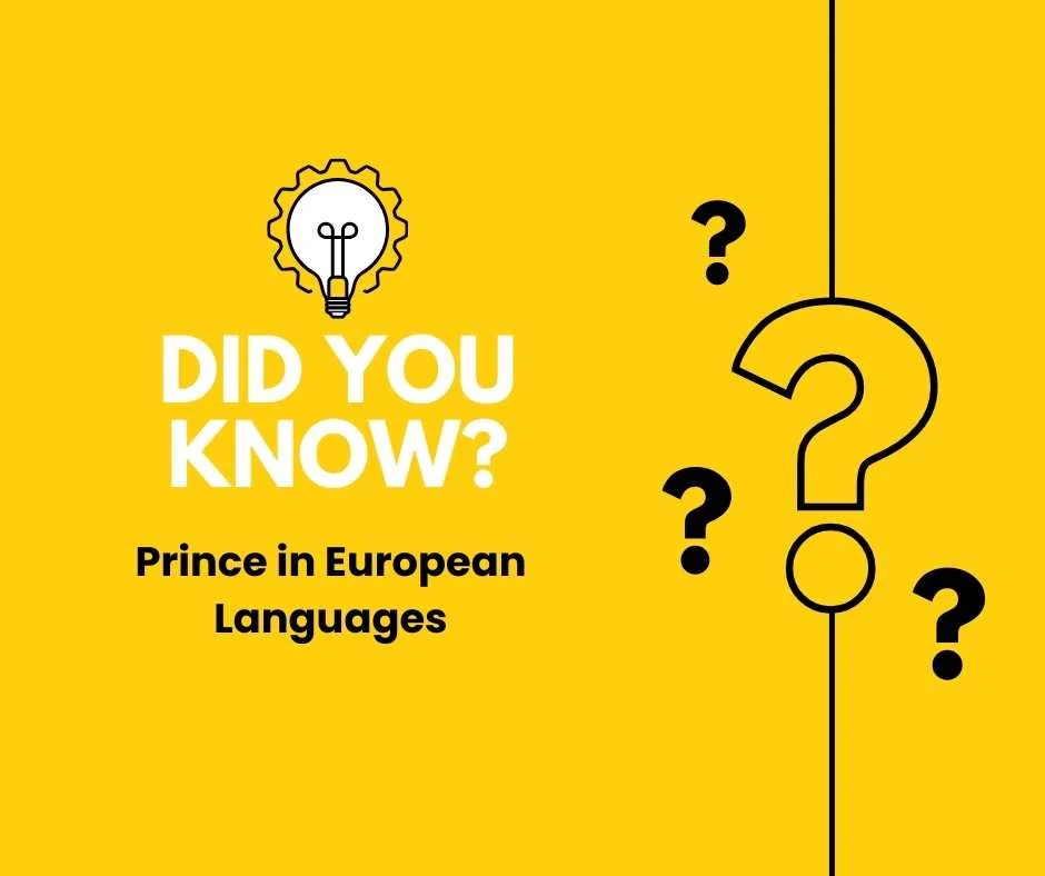 Prince in European Languages