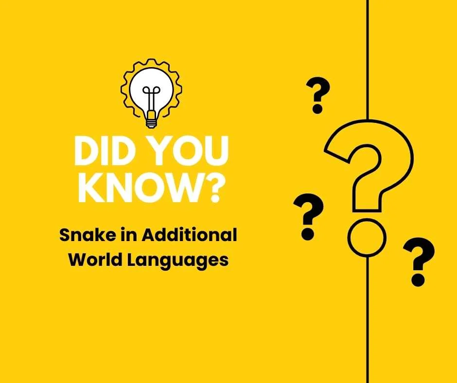Snake in Additional World Languages