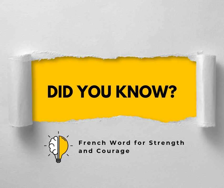 French Word for Strength and Courage