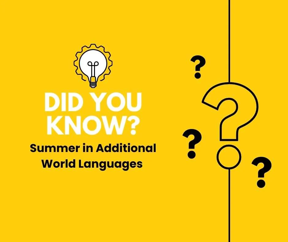 Summer in Additional World Languages 