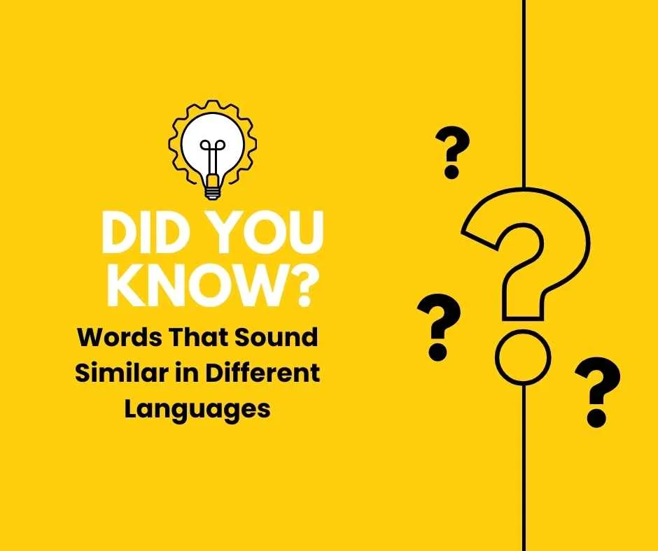 Words That Sound Similar in Different Languages