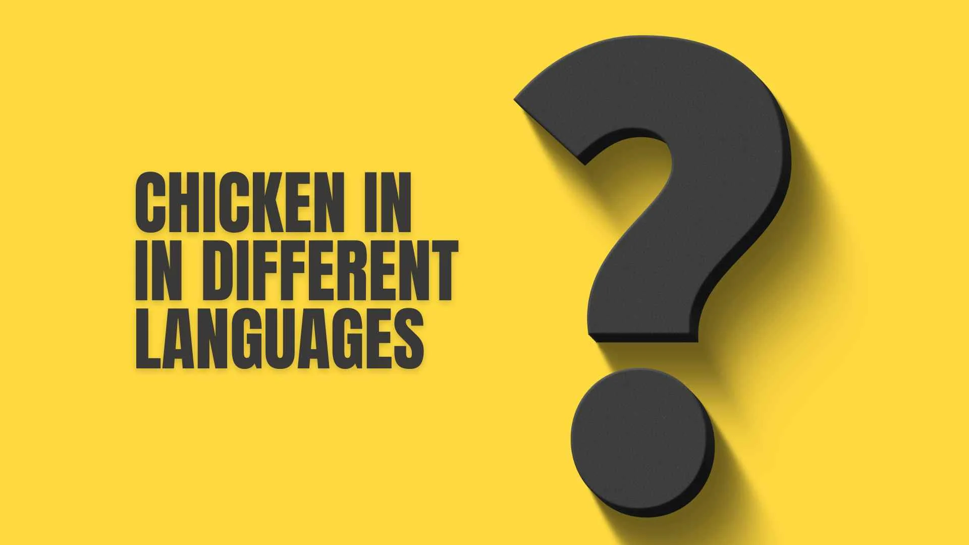 Say Chicken Like a Pro  Chicken in Different Languages Made Simple for 2026