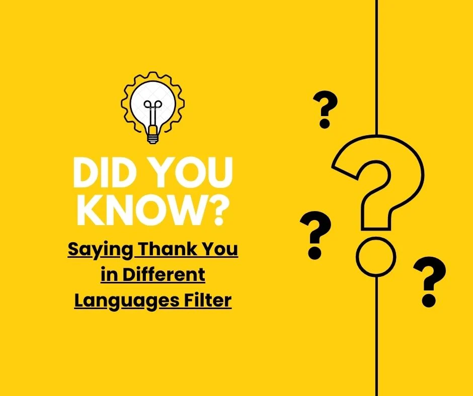 Saying Thank You in Different Languages Filter