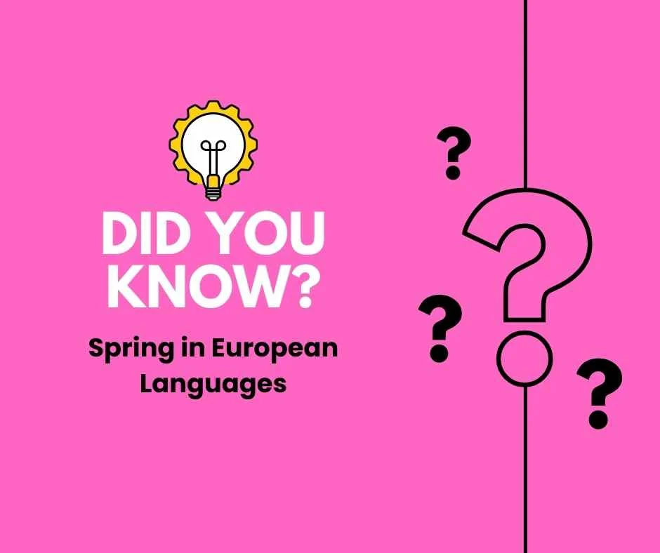 Spring in European Languages