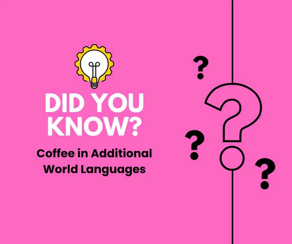 Coffee in Different Languages
