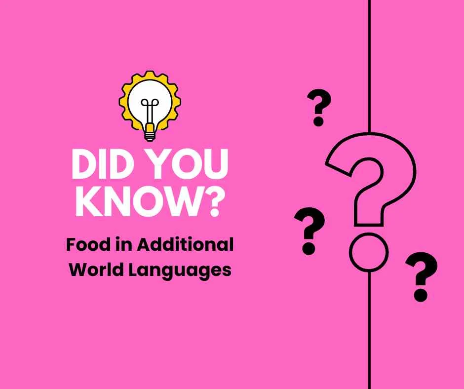 Food in Different Languages
