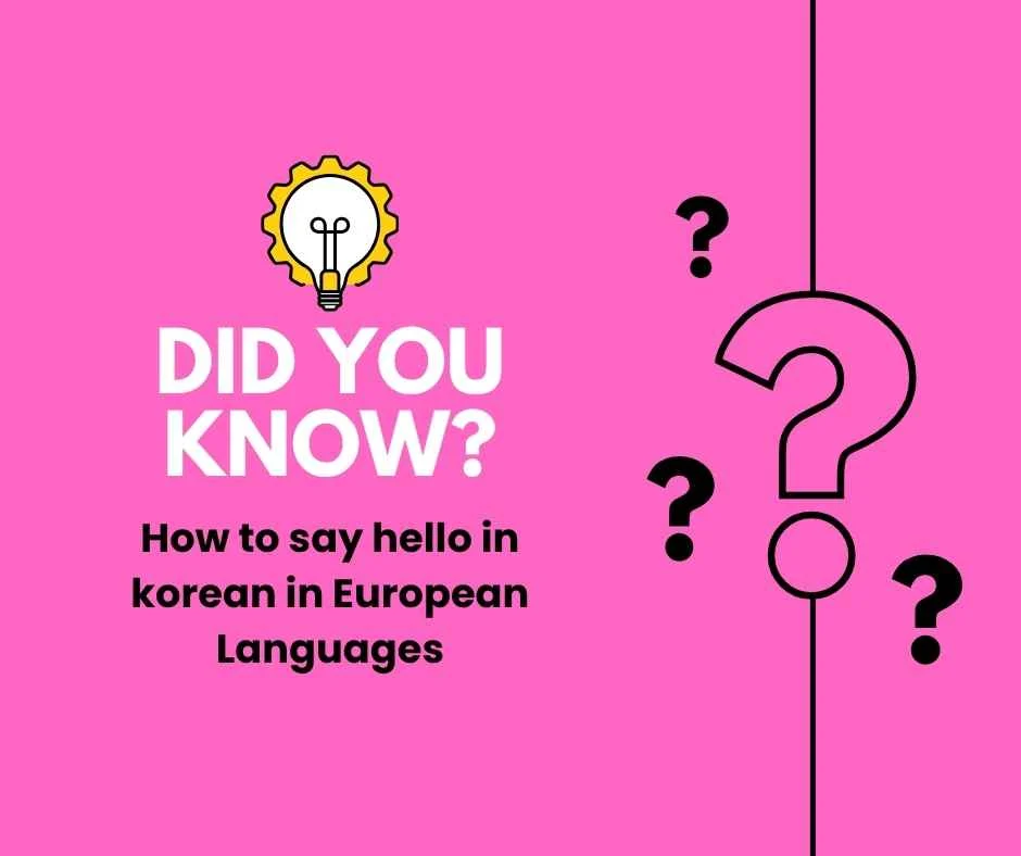 How to Say Hello in Korean