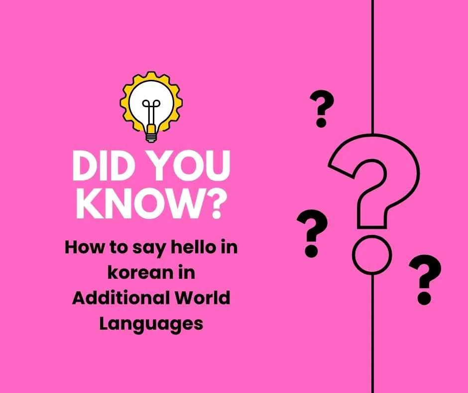 How to Say Hello in Korean