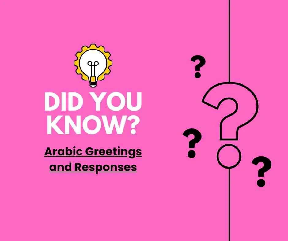 Arabic Greetings and Responses