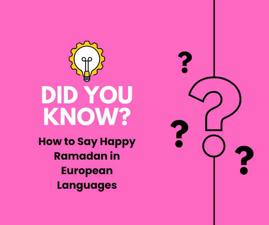 How to Say Happy Ramadan in Different Languages