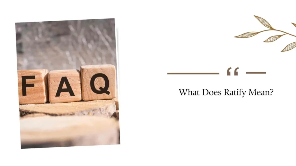 What Does Ratify Mean?