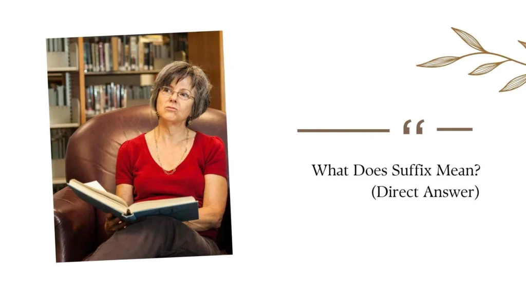 What Does Suffix Mean?